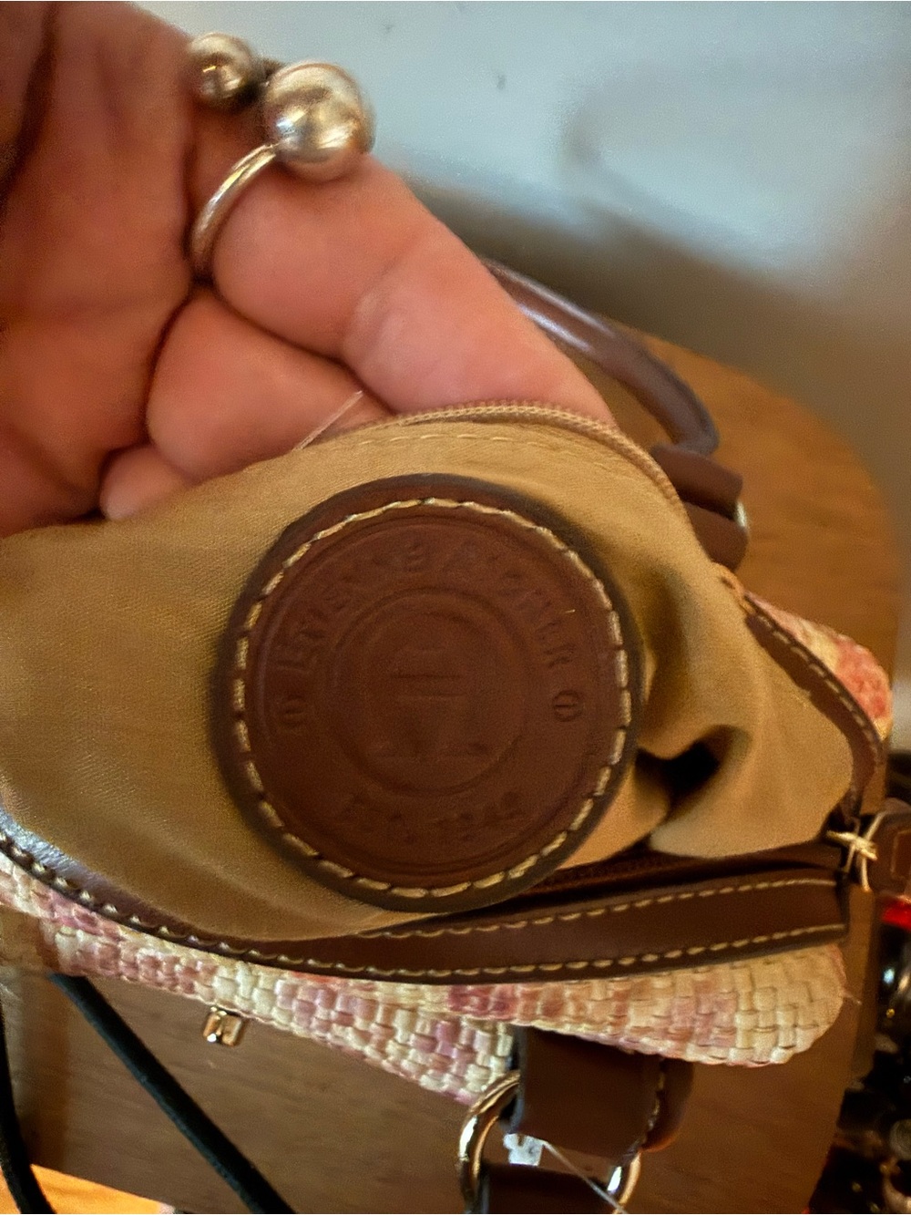 Etienne Aigner Juliet Collection vintage straw mini satchel. - Picture 9 of 12